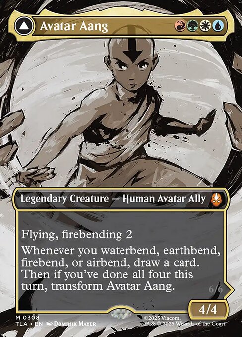 Avatar Aang // Aang, Master of Elements (Borderless) – TLA – Near Mint