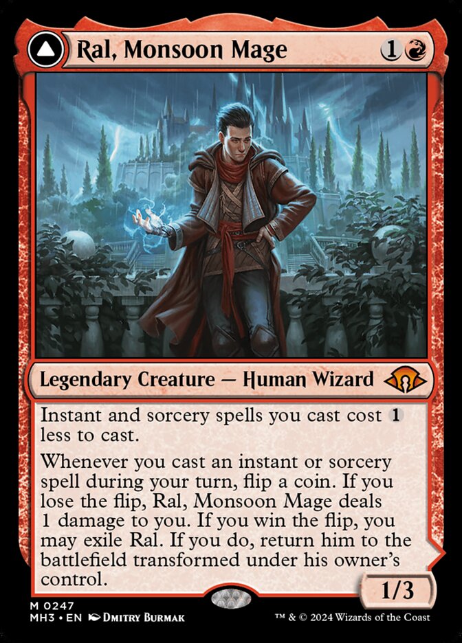 Ral, Monsoon Mage // Ral, Leyline Prodigy — MH3 — Near Mint