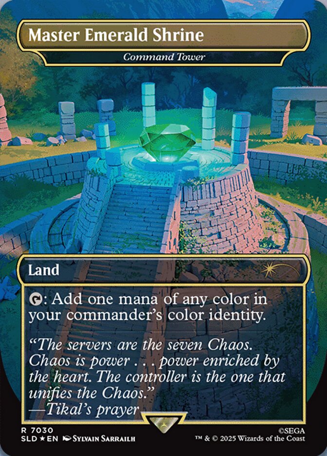 Command Tower  (Borderless) Foil — SLD — Near Mint