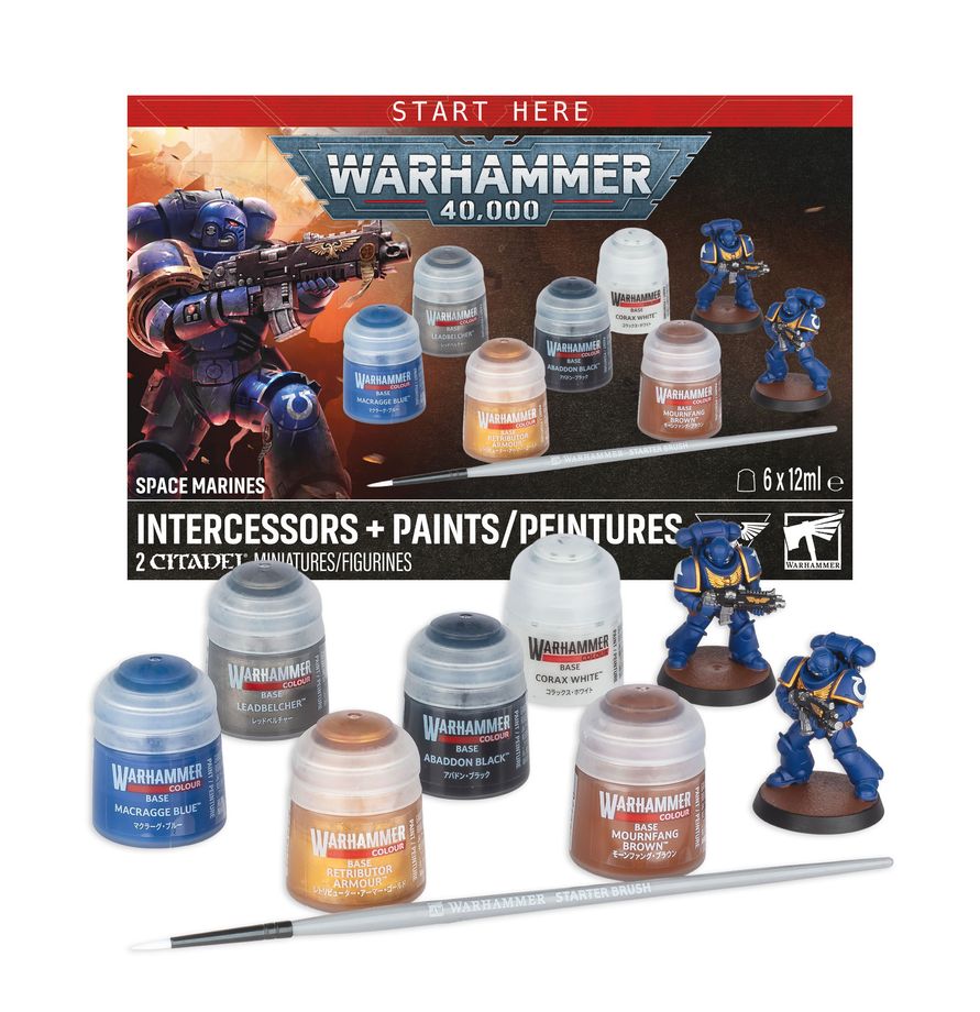 Warhammer 40,000 - Space Marines: Intercessors + Paints