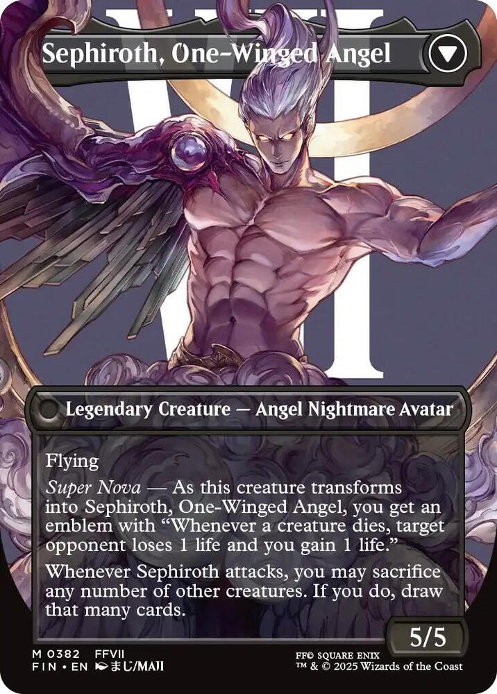 Sephiroth, Fabled SOLDIER (0382) (Borderless) (Back)
