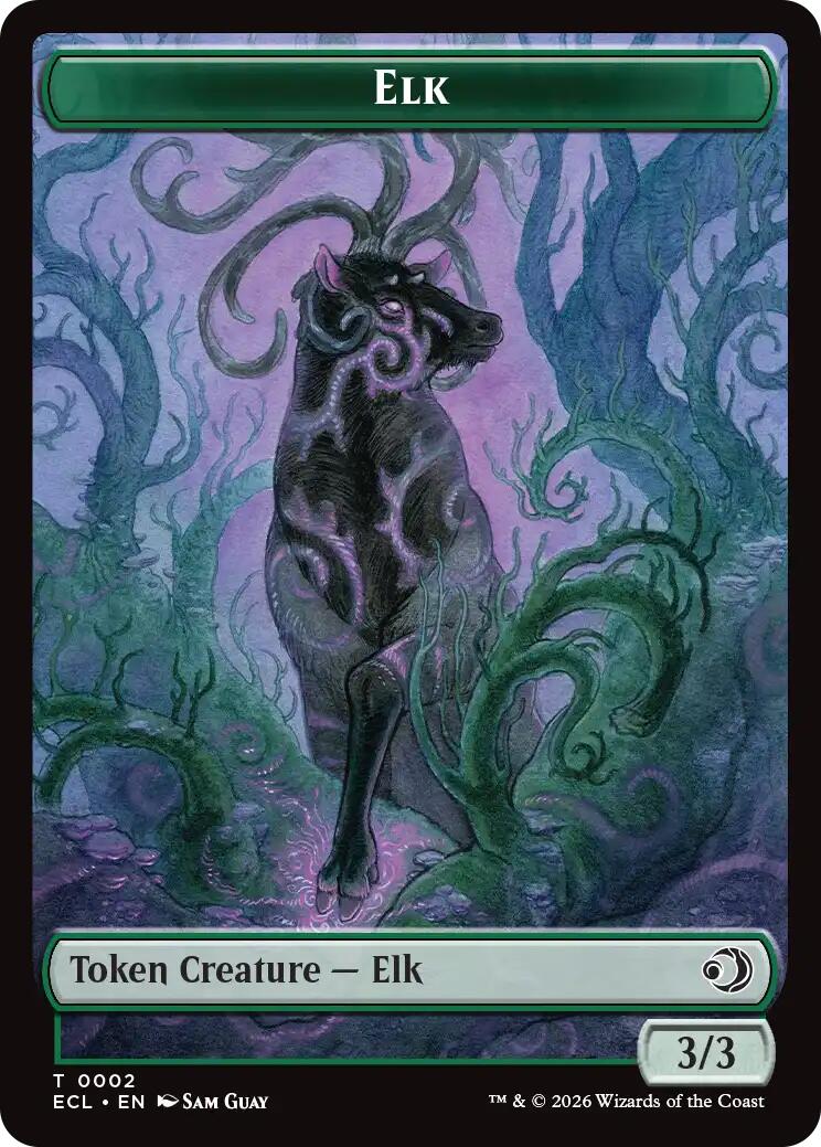 Elk // Emblem - Oko, Shadowmoor Scion Double-Sided Token