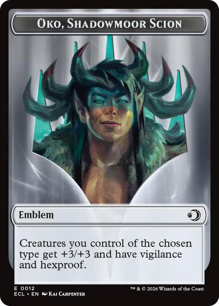 Elk // Emblem - Oko, Shadowmoor Scion Double-Sided Token (Back)