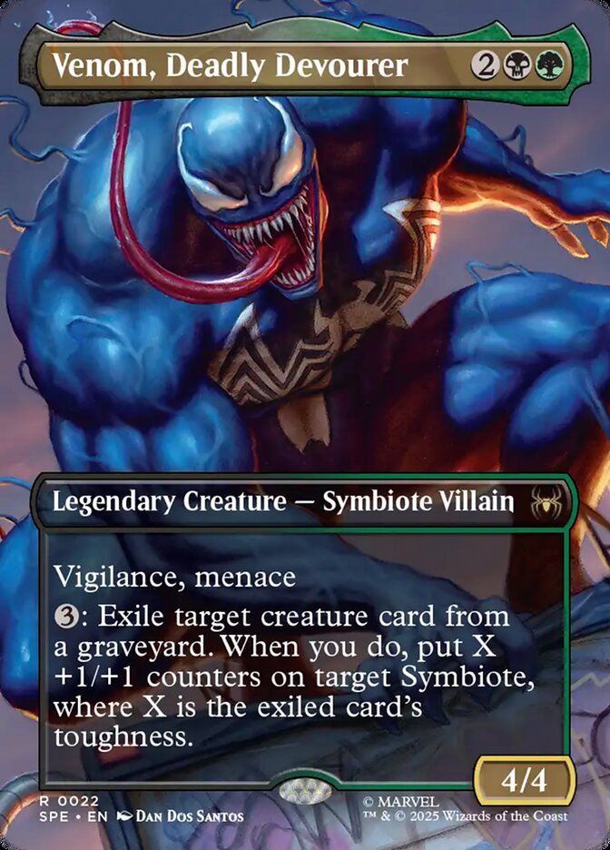 Venom, Deadly Devourer (Borderless) — SPE — Near Mint