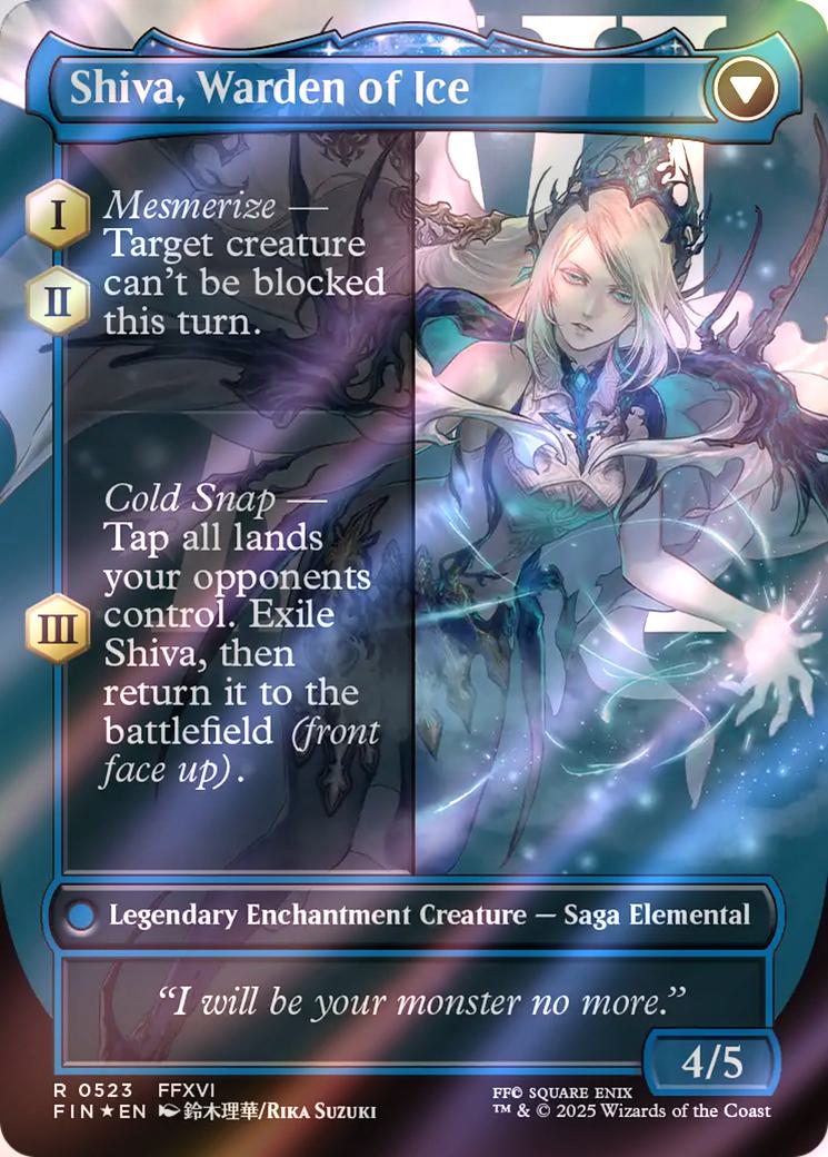 Jill, Shiva's Dominant // Shiva, Warden of Ice (Borderless) – FIN – Near Mint – Surge Foil