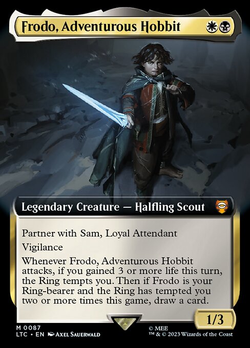 Frodo, Adventurous Hobbit (Extended Art) – LTC – Near Mint – Foil