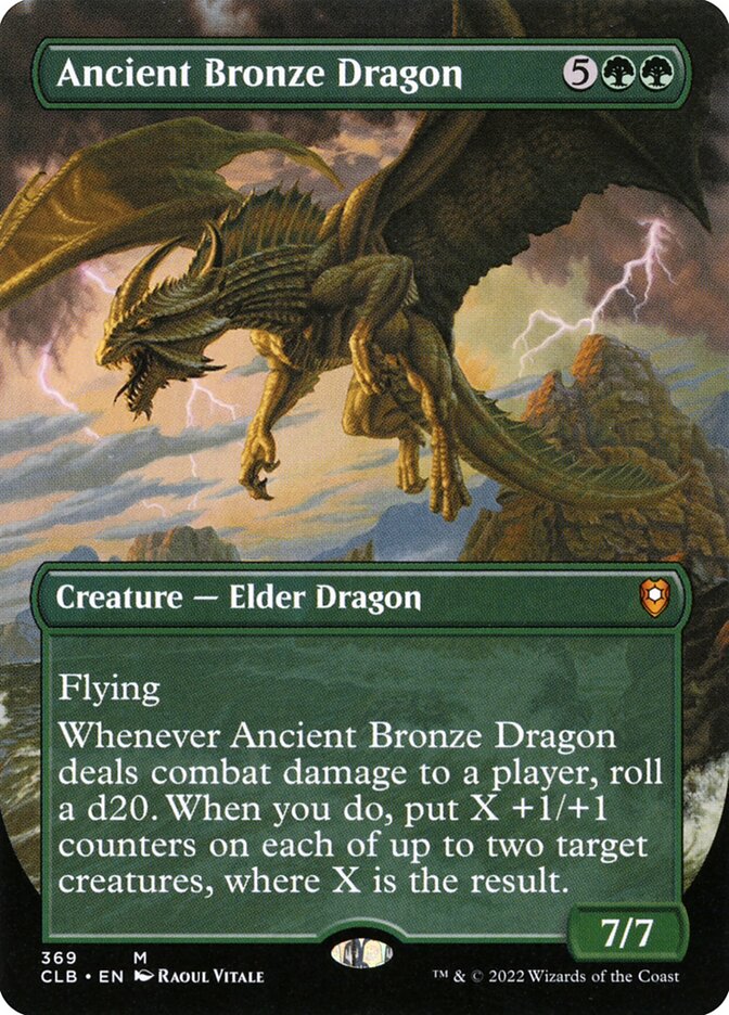 Ancient Bronze Dragon (Borderless) Foil — CLB — Near Mint