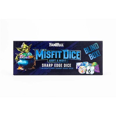 7 pc: Mystery Misfit Sharp Edge Resin Polyhedral Dice Set