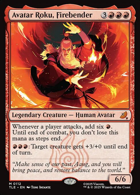 Avatar Roku, Firebender – TLE – Near Mint