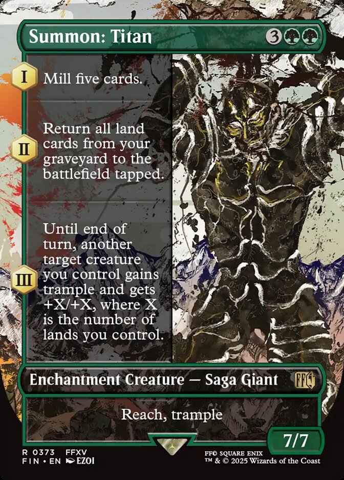 Summon: Titan (Borderless Foil) — FIN — Near Mint