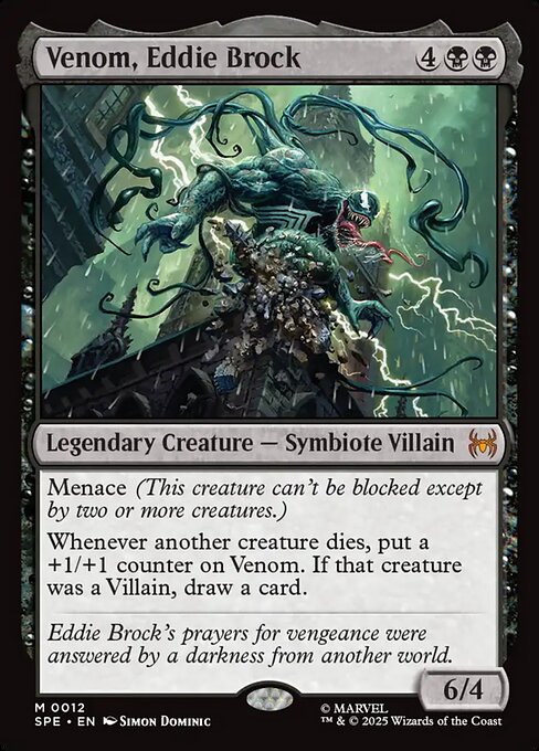 Venom, Eddie Brock – SPE – Near Mint – Foil