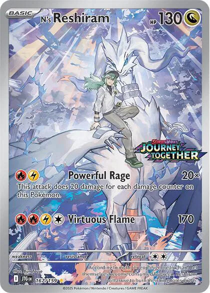 N's Reshiram (Journey Together Stamped) – Scarlet & Violet Promo – Near Mint – Holofoil