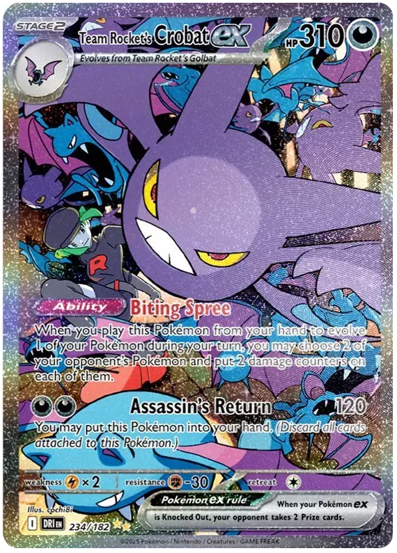 Team Rocket's Crobat ex – Destined Rivals – Near Mint – Holofoil