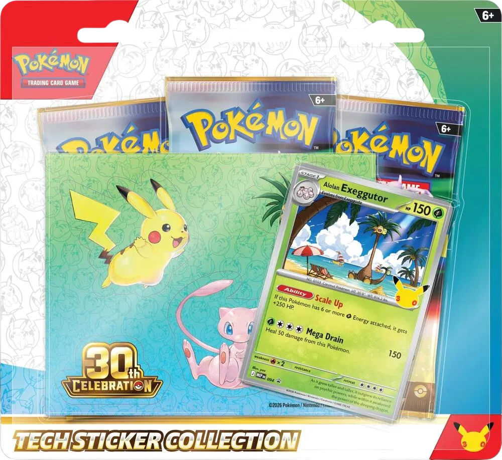 Pokémon 30th Celebration Tech Sticker Collection
