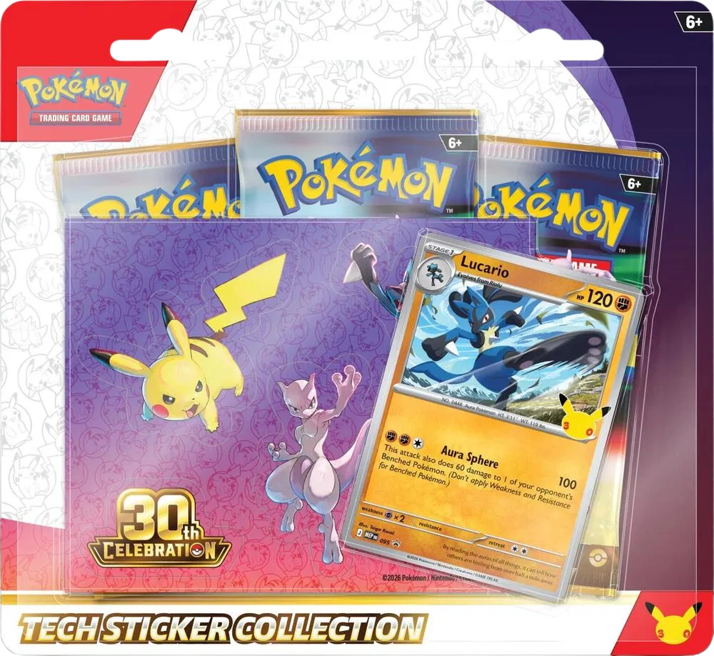Pokémon 30th Celebration Tech Sticker Collection